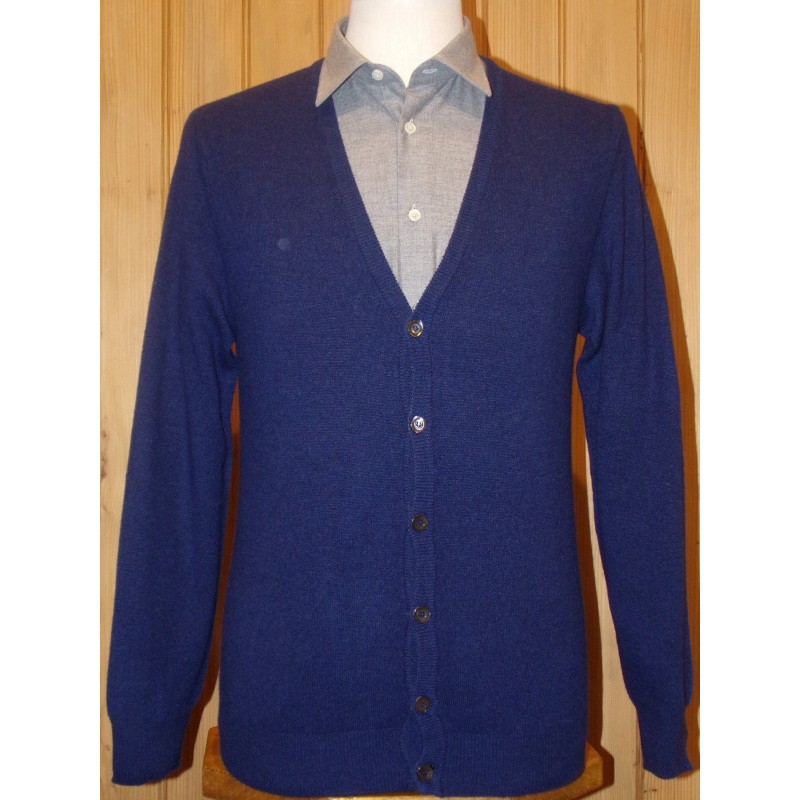 Men's merino-cashmere cardigan sweater