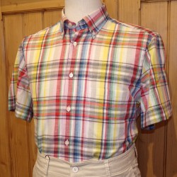 Men's half sleeve linen...