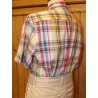 Men's half sleeve linen patterned shirt