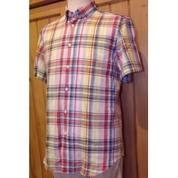 Men's half sleeve linen patterned shirt