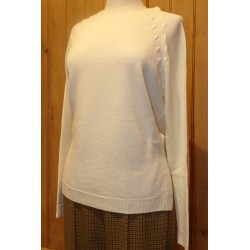 Sabrina plain women's sweater with embroidery