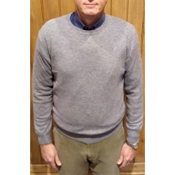 Men's crew neck sweater in wool