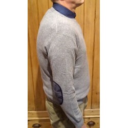 Men's crew neck sweater in wool