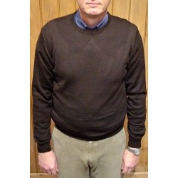 Men's crew neck sweater in wool