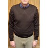 Men's crew neck sweater in wool