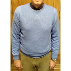 Men's crew neck sweater in wool