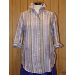 Camicia lino donna a righe